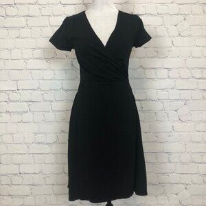 Pact Black Wrap Dress Size S Organic Cotton